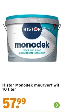 Aanbieding: Histor Monodek muurverf wit