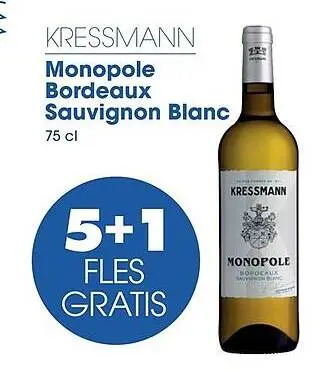 Promotie: Monopole Bordeaux Sauvignon Blanc