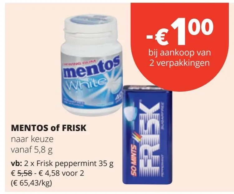 Aanbieding: Mentos of Frisk