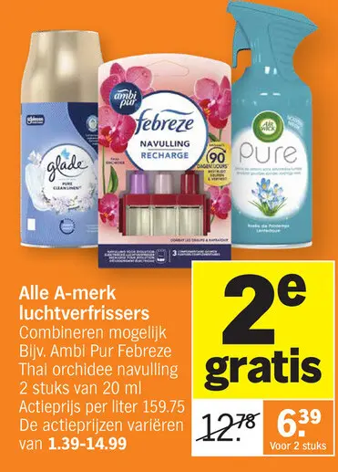 Promotie: Alle A-merk luchtverfrissers