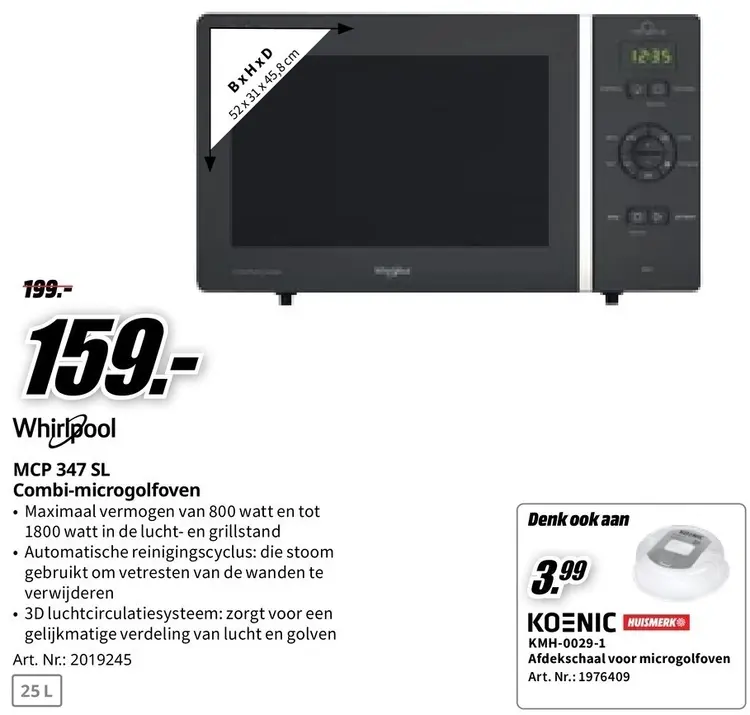 Promotie: Combi-microgolfoven