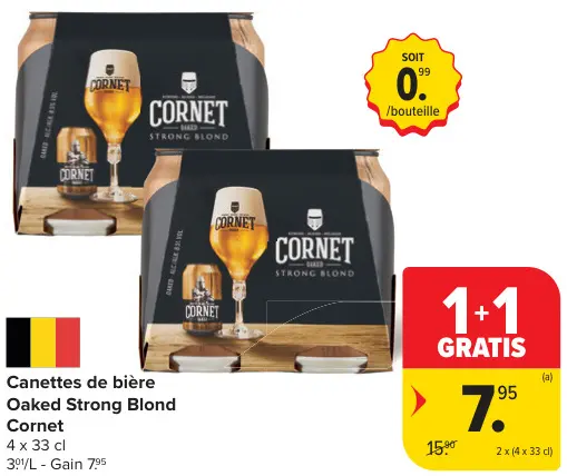 Offre: Canettes de bière Oaked Strong Blond