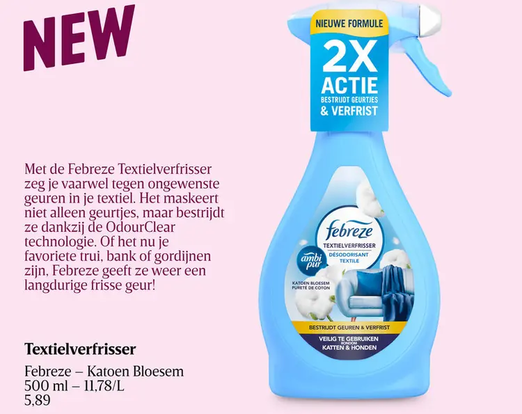 Aanbieding: Textielverfrisser Febreze - Katoen Bloesem