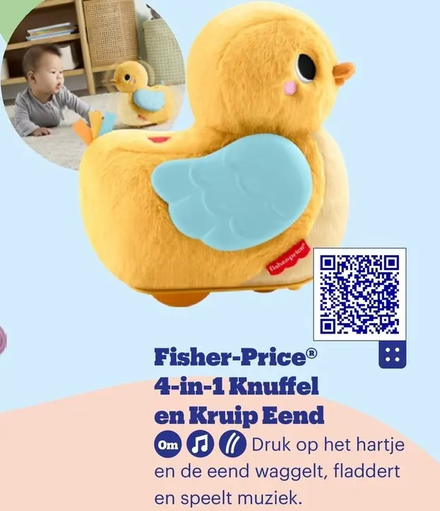Promotie: 4-in-1 Knuffel en Kruip Eend
