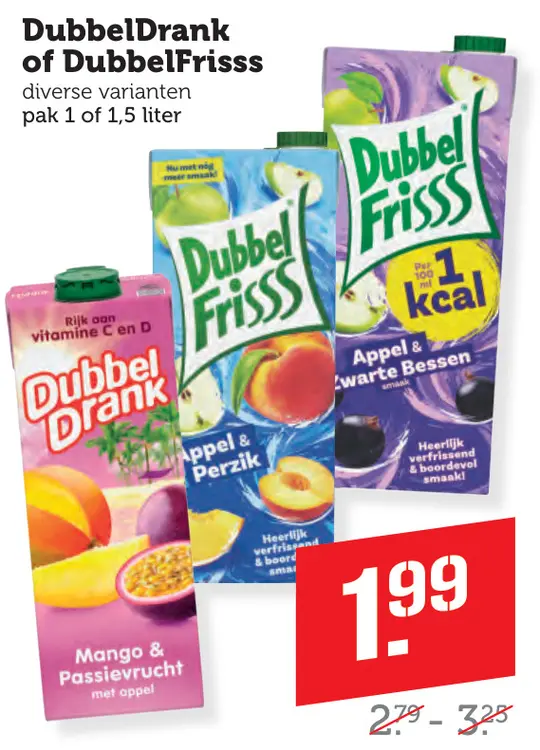 Aanbieding: DubbelDrank of DubbelFrisss