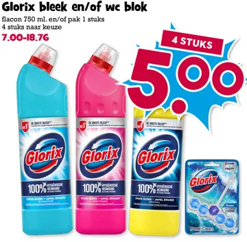 Aanbieding: Glorix bleek en/of wc blok
