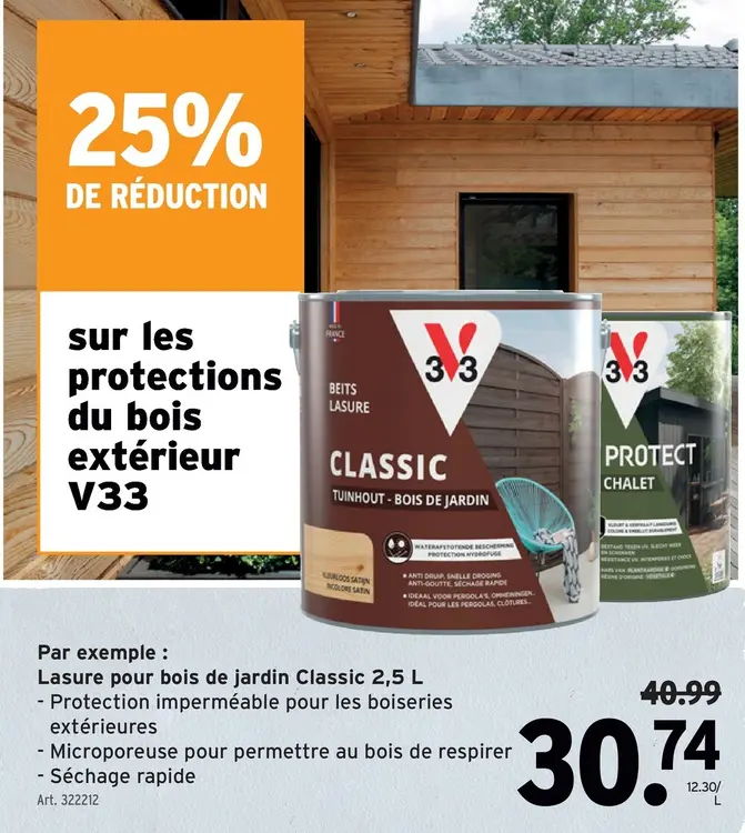 Offre: Lasure pour bois de jardin Classic