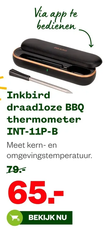 Aanbieding: Inkbird draadloze BBQ thermometer INT-11P-B