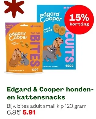 Aanbieding: Edgard & Cooper honden- en kattensnacks
