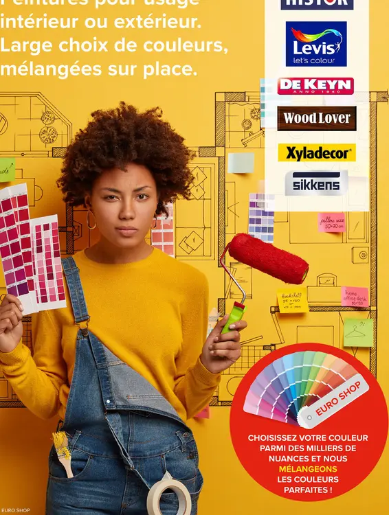 Offre: Peintures pour usage intérieur ou extérieur