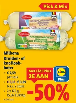 Aanbieding: Kruiden- of knoflookboter