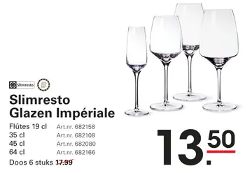 Aanbieding: Slimresto Glazen Impériale
