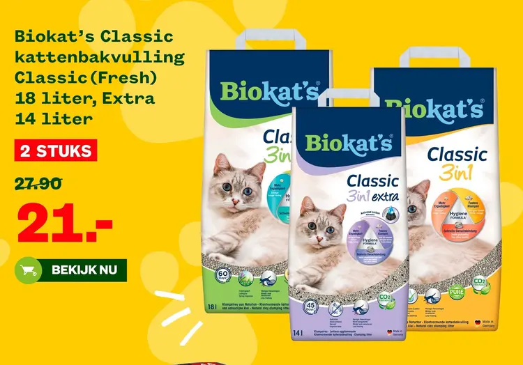 Aanbieding: Biokat's Classic kattenbakvulling Classic (Fr