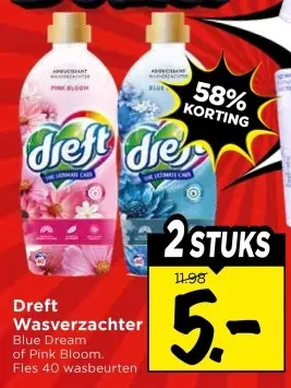 Aanbieding: Wasverzachter Blue Dream of Pink Bloom