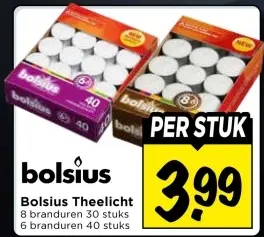 Aanbieding: Bolsius Theelicht