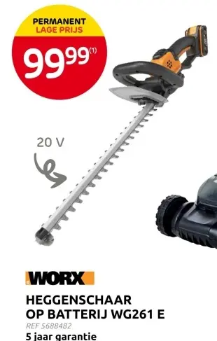 Promotie: Heggenschaar op batterij WG261 E