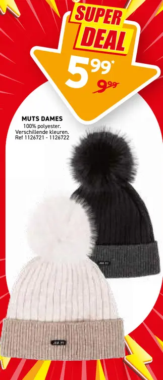 Aanbieding: Muts dames