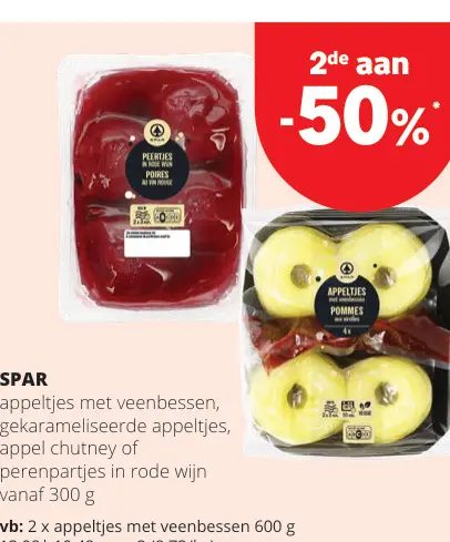 Promotie: Appeltjes met veenbessen, gekarameliseerde appeltjes, appel chutney of perenpartjes in rode wijn
