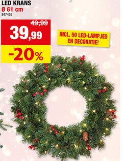 Aanbieding: Kerstkrans 61cm