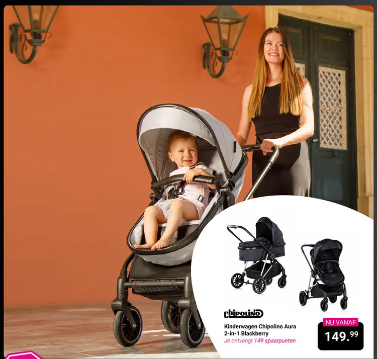 Aanbieding: Kinderwagen Chipolino Aura 2-in-1 Blackberry