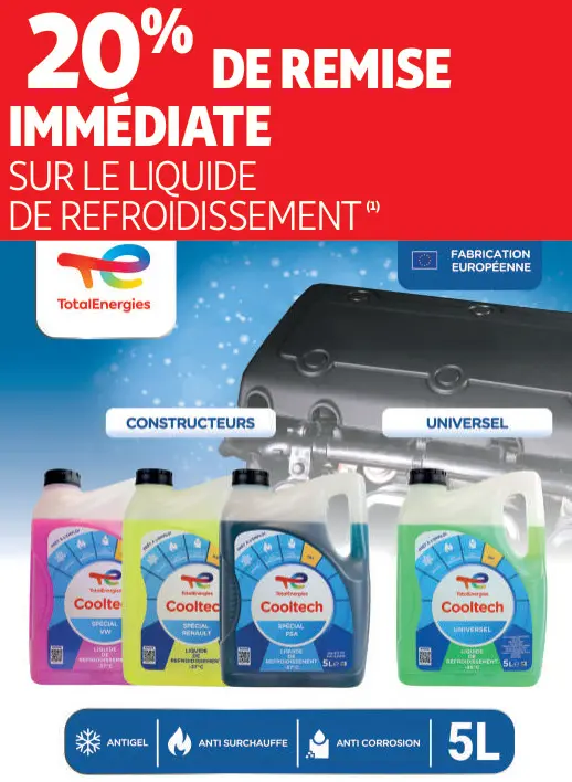 Promotie: Liquide de Refroidissement
