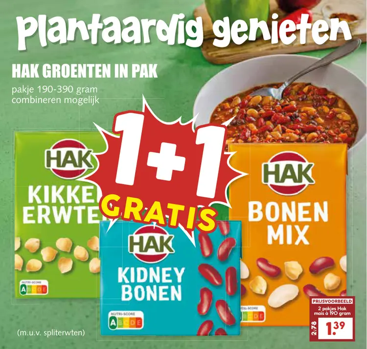 Aanbieding: Groenten in pak