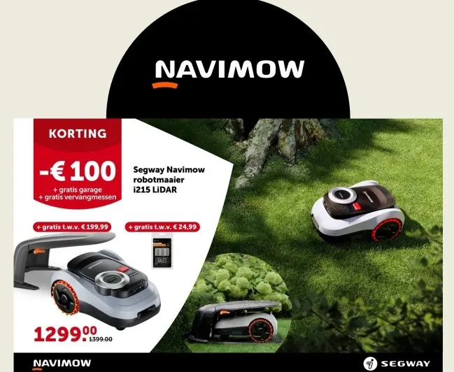 Promotie: Segway Navimow robotmaaier i215 LIDAR