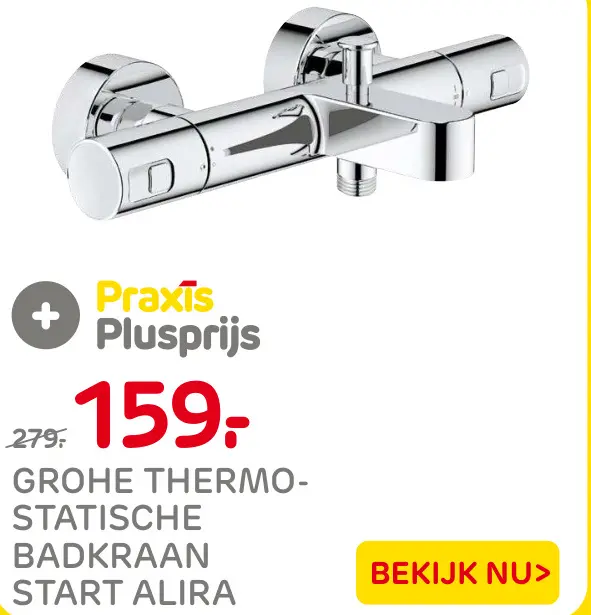 Aanbieding: Grohe thermo-statische badkraan start alira