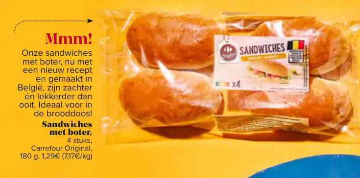 Promotie: Sandwiches met boter
