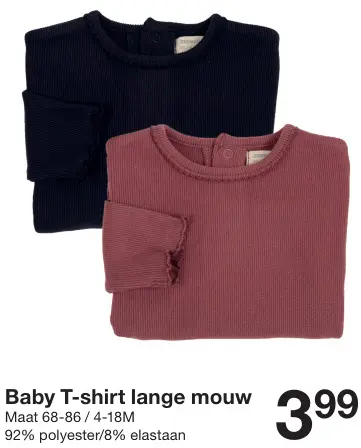 Aanbieding: Baby T-shirt lange mouw