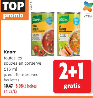 Offre: Knorr soupes en conserve