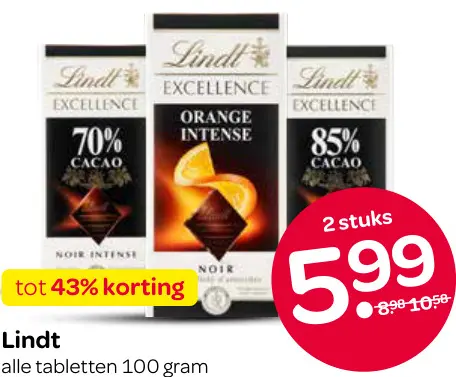 Aanbieding: Chocoladetabletten