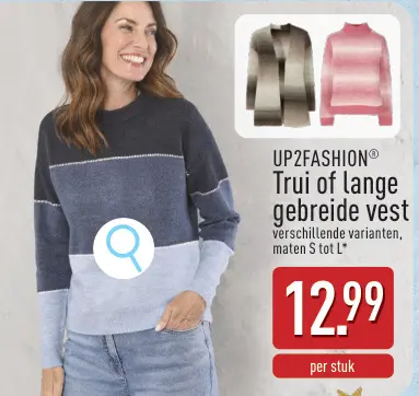 Aanbieding: Trui of lange gebreide vest