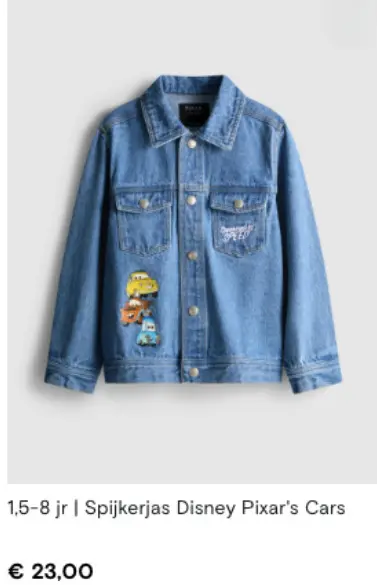 Promotie: Spijkerjas Disney Pixar's Cars