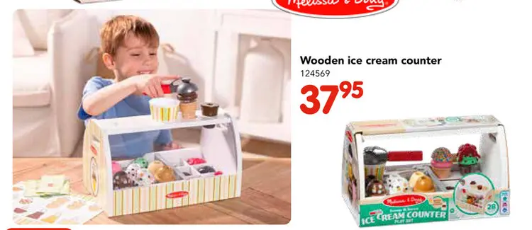 Aanbieding: Wooden ice cream counter