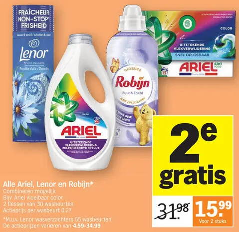 Promotie: Ariel, Lenor en Robijn