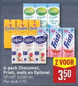 Aanbieding: Chocomel, Fristi, melk en Optimel