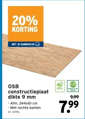 Promotie: OSB constructieplaat