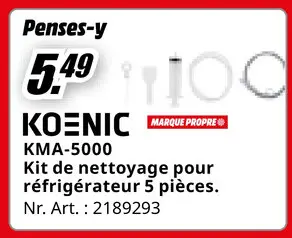 Offre: Kma-5000 Kit de nettoyage pour réfrigérateur 5 pièces