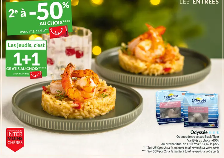 Offre: Queues de crevettes Black Tiger