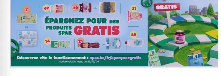 Offre: Épargnez pour des produits SPAR gratis