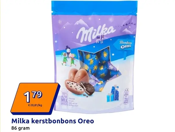 Aanbieding: Milka kerstbonbons Oreo