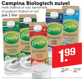 Aanbieding: Campina Biologisch zuivel