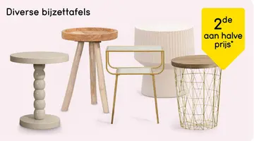 Aanbieding: Diverse bijzettafels