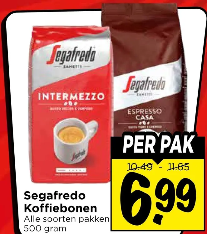 Aanbieding: Segafredo Koffiebonen