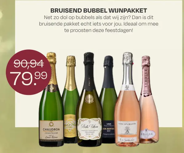 Aanbieding: Bruisend bubbelbad wijnpakket
