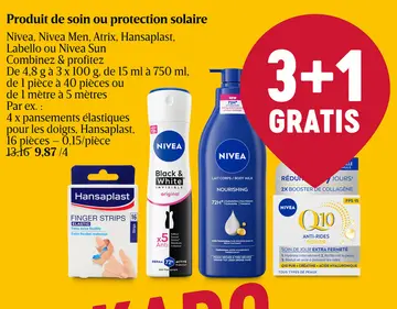 Offre: Produit de soin ou protection solaire