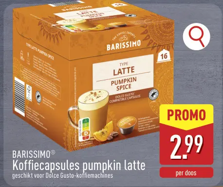 Promotie: Koffiecapsules pumpkin latte