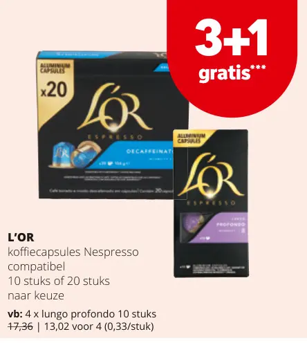 Promotie: Koffiecapsules Nespresso compatibel