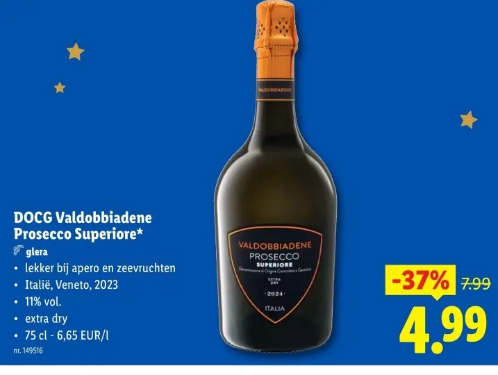 Promotie: DOCG Valdobbiadene Prosecco Superiore